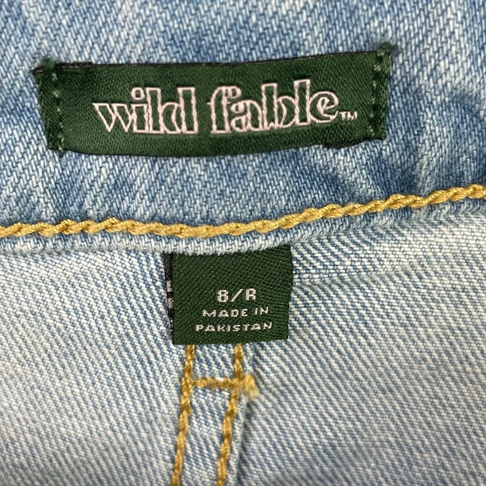 Wild Fable Denim Shorts Women 8 Blue Lot of 2 Super High Rise Distressed Frayed